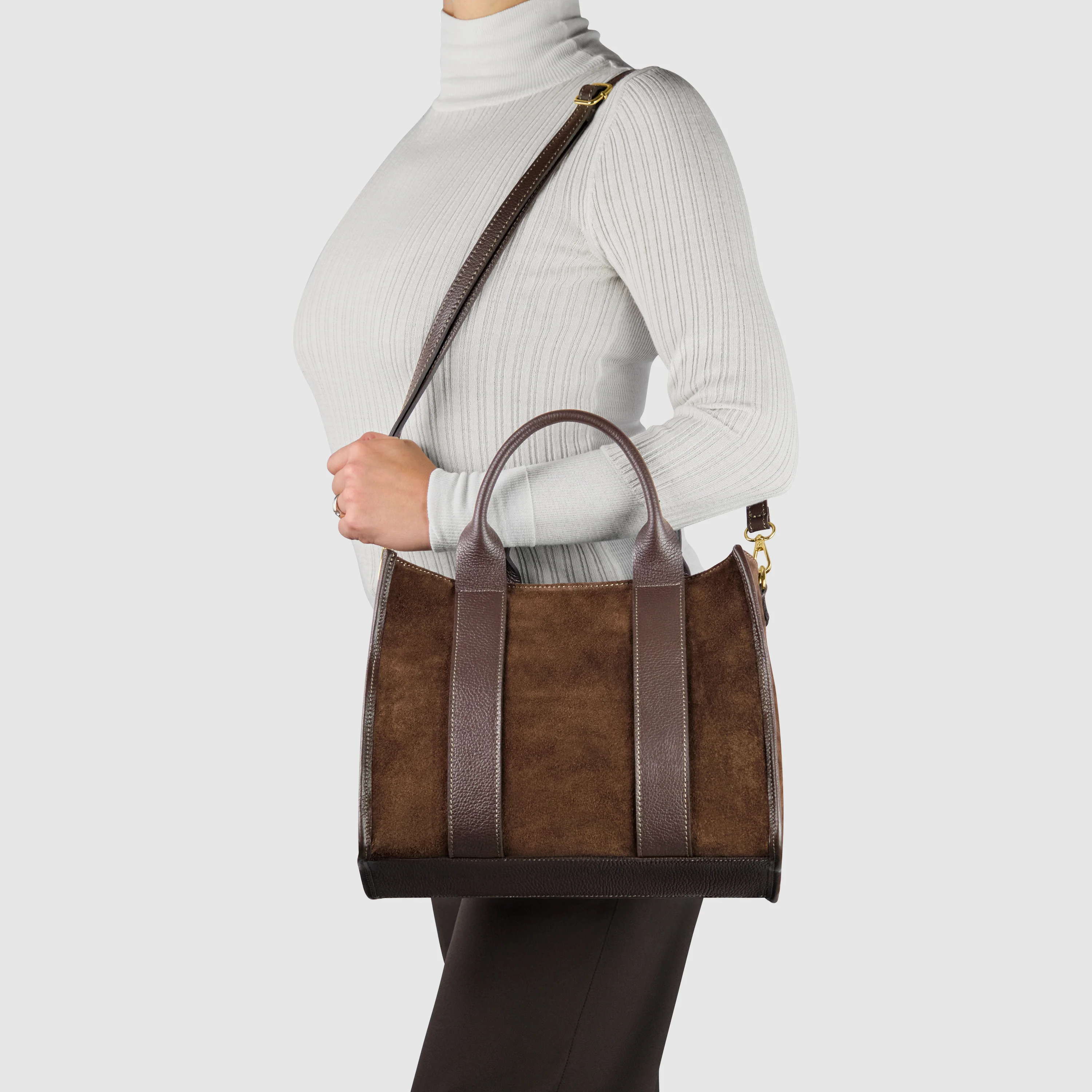 Suede Leather Tote Bag